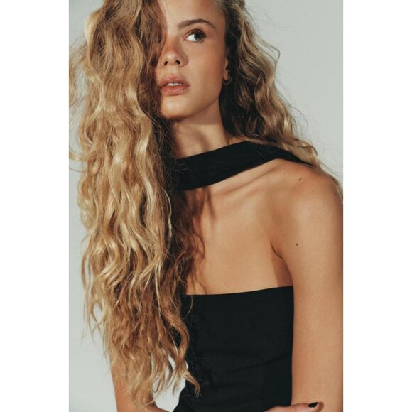 ZARA CONTRAST SHEER DRESS - Picture 1 of 11